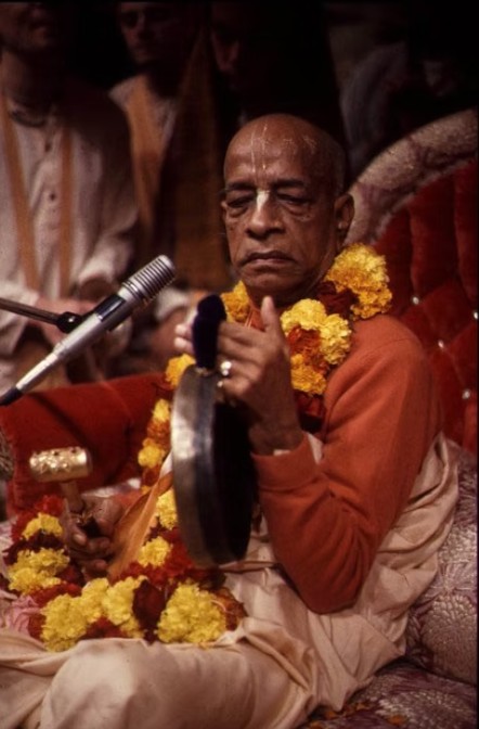 Srila Prabhupada playing kartals